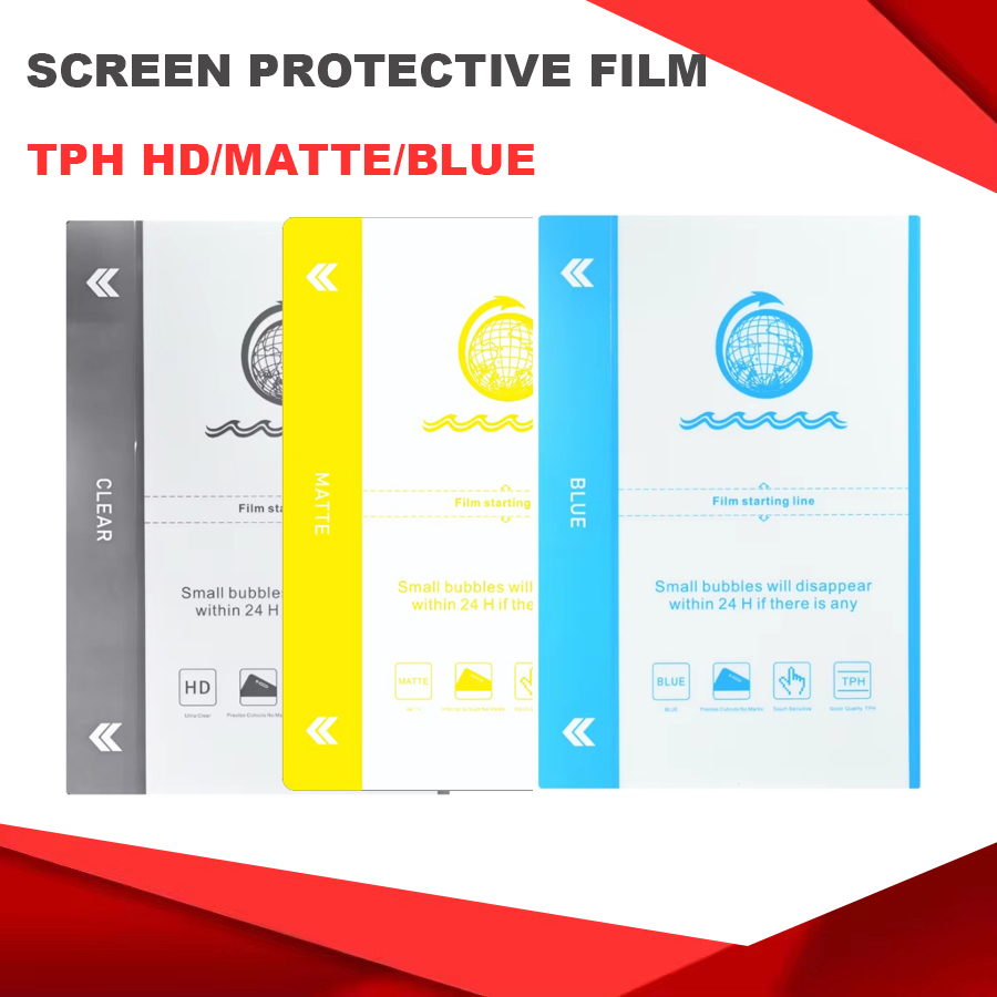 Screen Protector Cutter - 50PCS HD Matte Flexible Hydrogel Film
