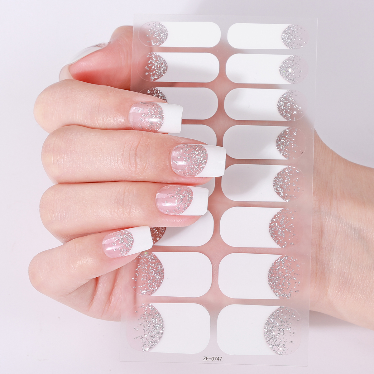 Full Cover Adhesive - 16Tips Full Cover French Nail Polish