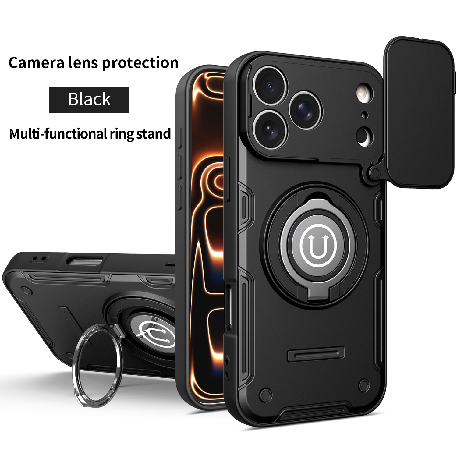Camera Lens Protector - Shockproof Power Slide Camera Lens Protection