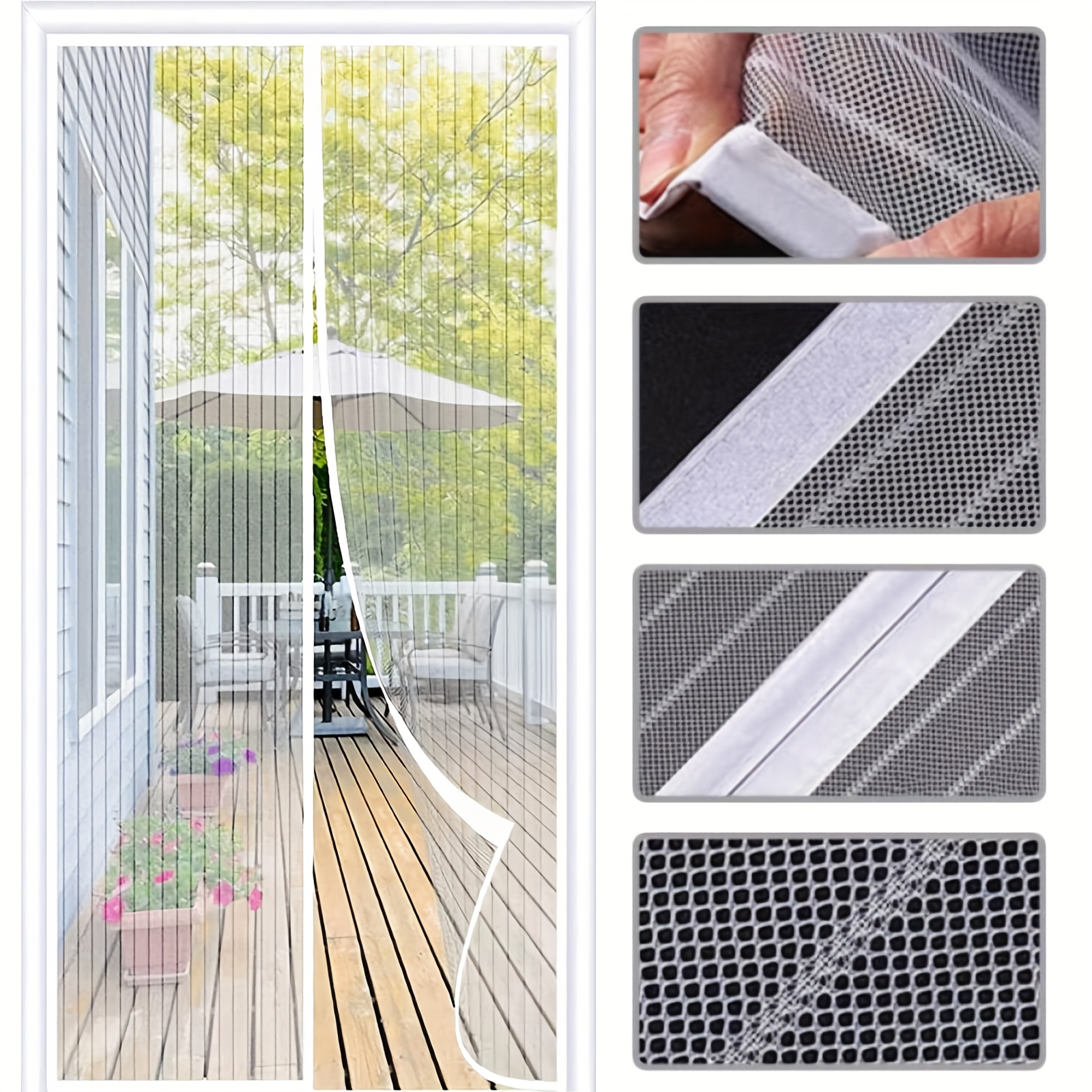Privacy Screen Protector - Auto-Close Magnetic Mosquito Door Curtain, Breathable