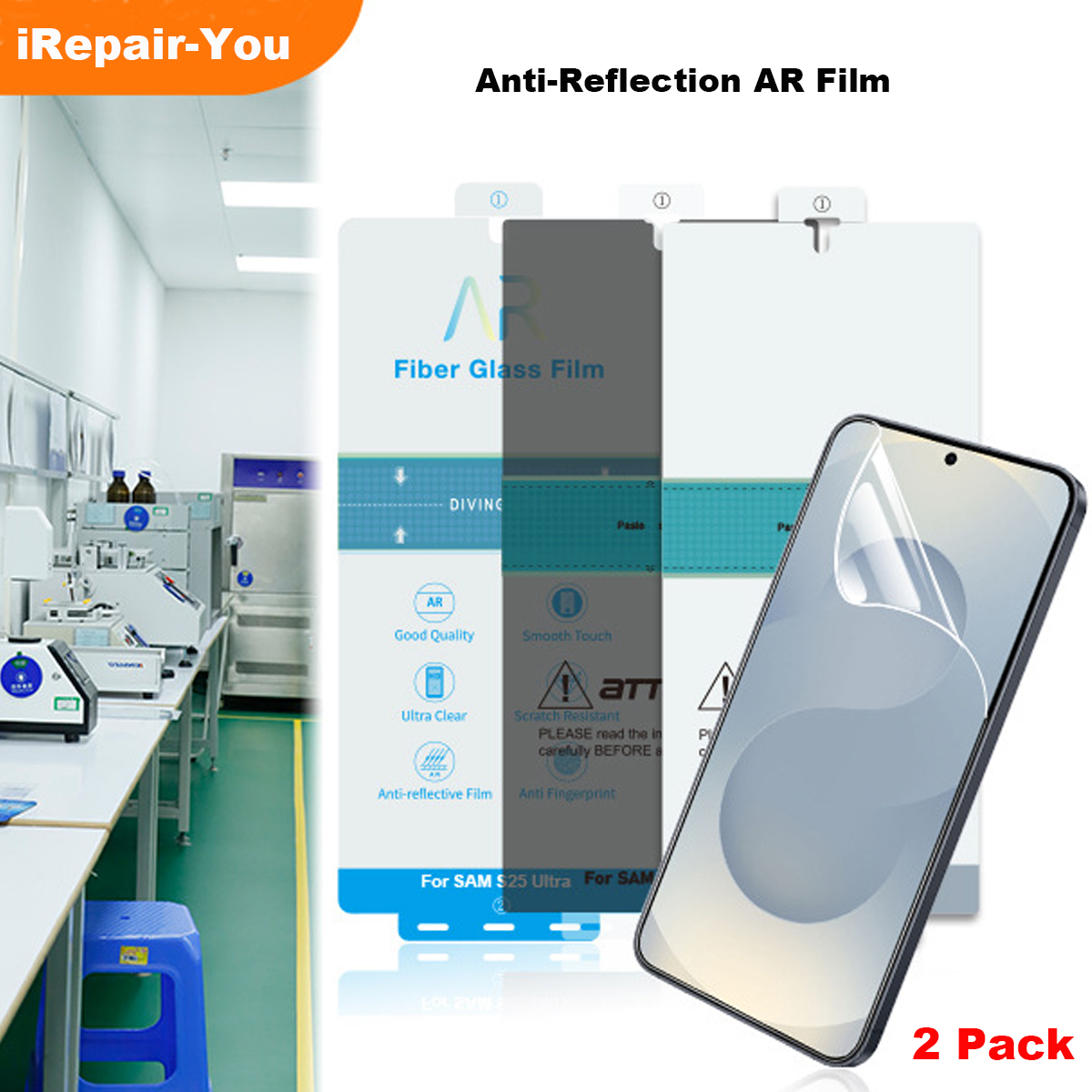 Screen Alignment Tool - 2 Pack Anti-Reflective AR Film For