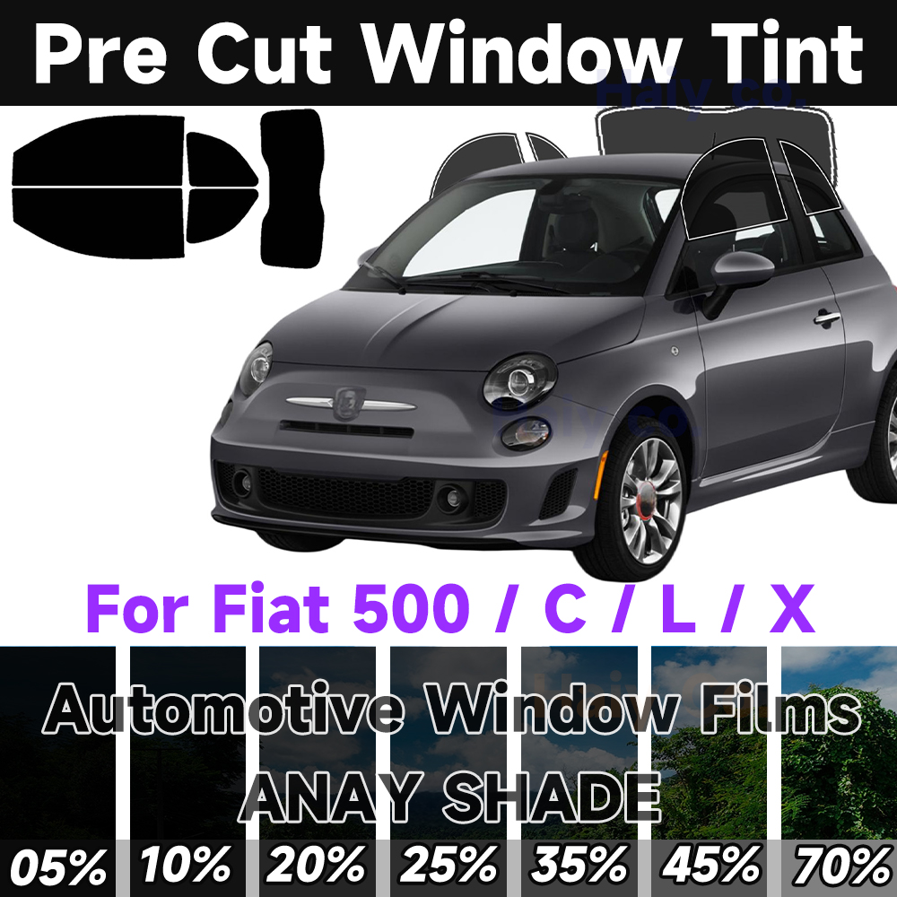 Glass Protector Auto - Precut Window Tint for Fiat 500/C