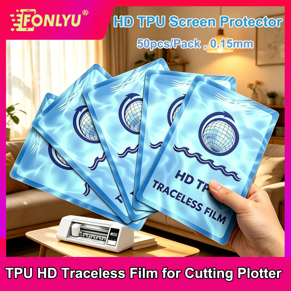 Screen Protector Cutter - FONLYU 50pc HD Traceless TPU Hydrogel