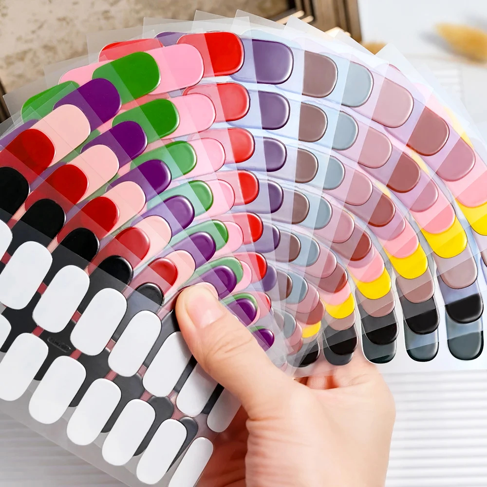 Full Cover Adhesive - 16Tips UV Semi-Cured Gel Nail Wraps