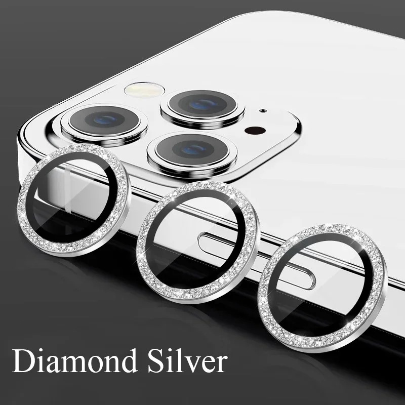 Tempered Glass Screen 9H - Glitter Camera Lens Protector For iPhone