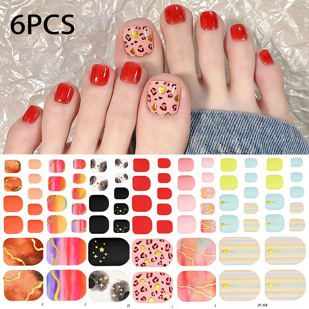 Full Cover Adhesive - 6sheets Leopard print & Marble Design