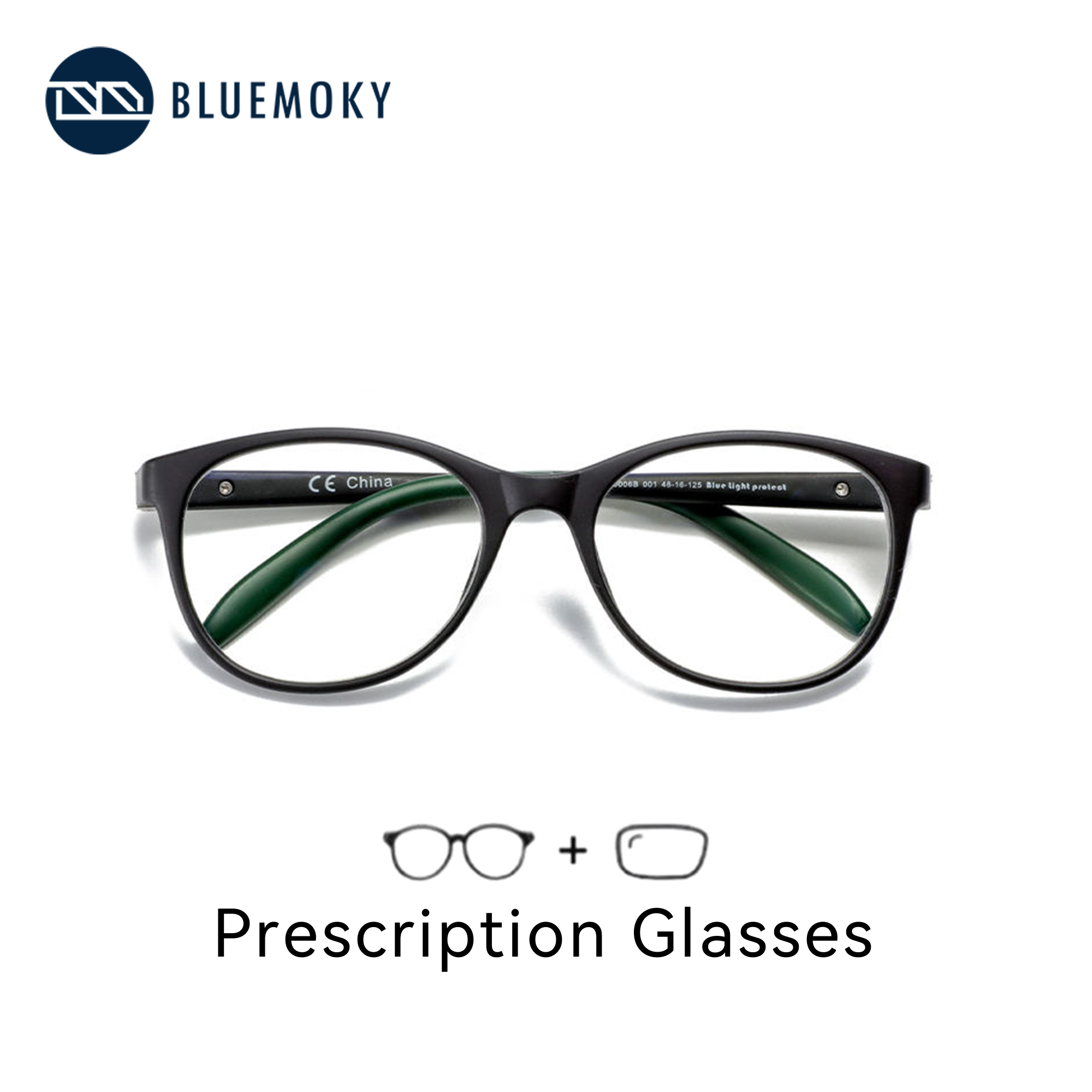 Anti Blue Light Film - BLUEMOKY Children's Square Prescription Eyeglasses TR90