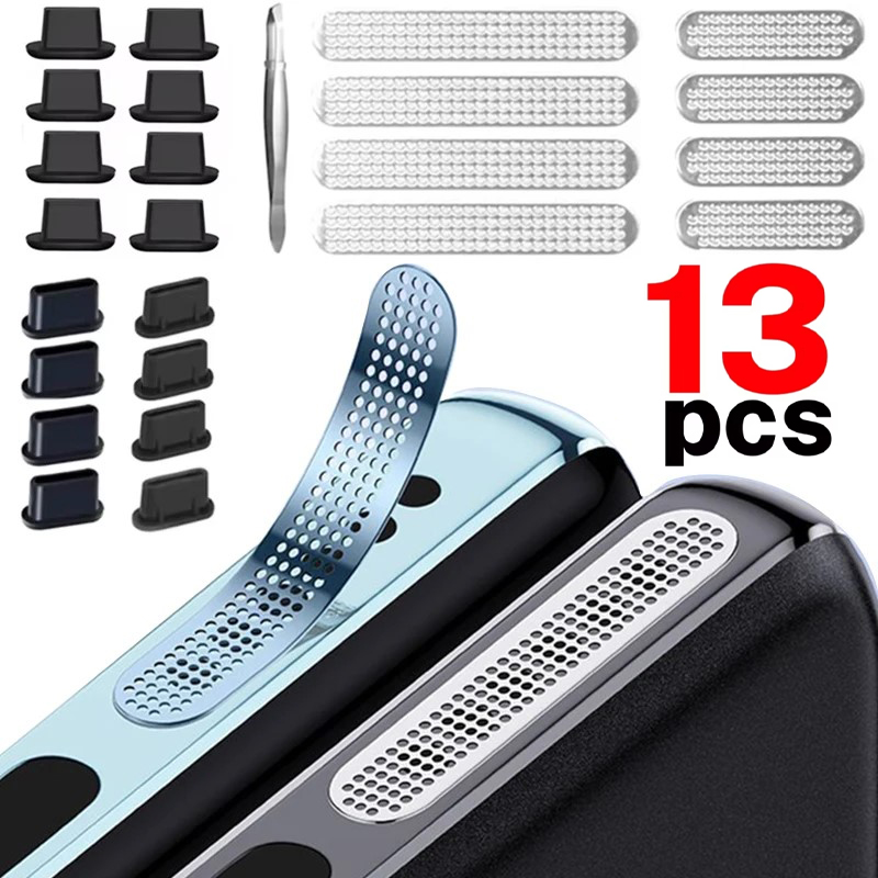 Dust Removal Sticker - 13pcs Mobile Phone Dustproof Net Stickers