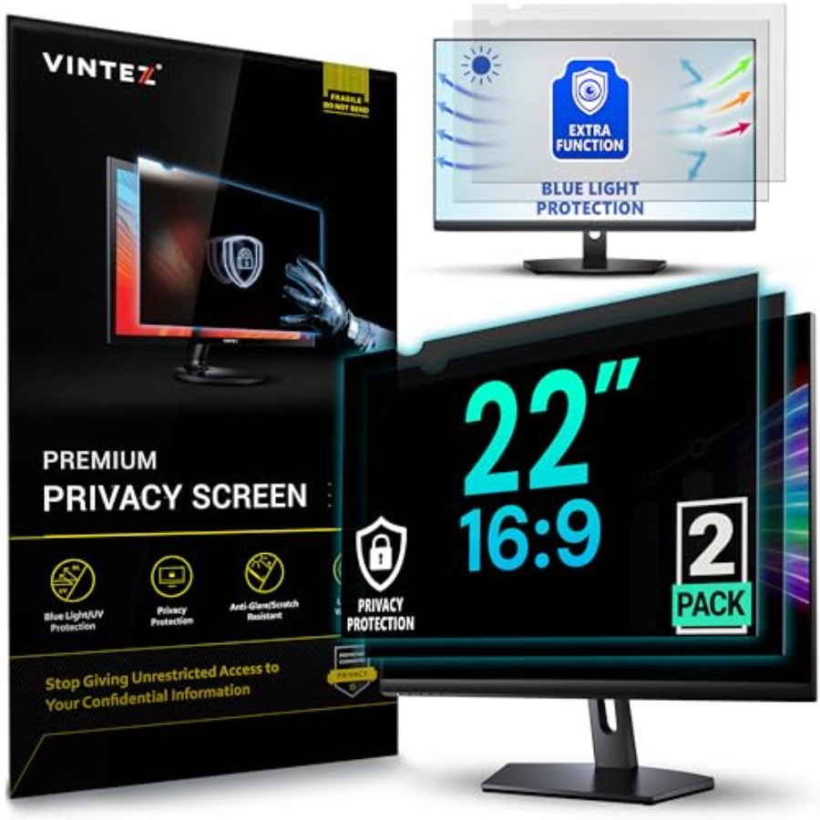 Privacy Filter 2Pack - 2 Pack 22 Inch 16:9 Privacy