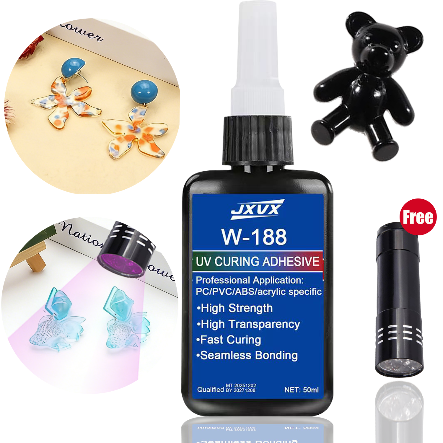 Liquid Uv Glue Kit - 1.76oz UV Resin kits with lamp