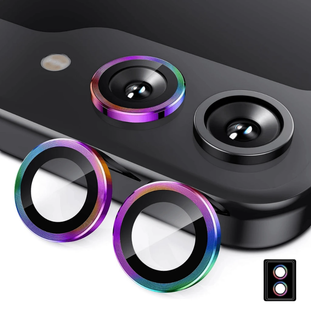Tempered Glass Screen 9H - Metal Camera Lens Protector For Samsung