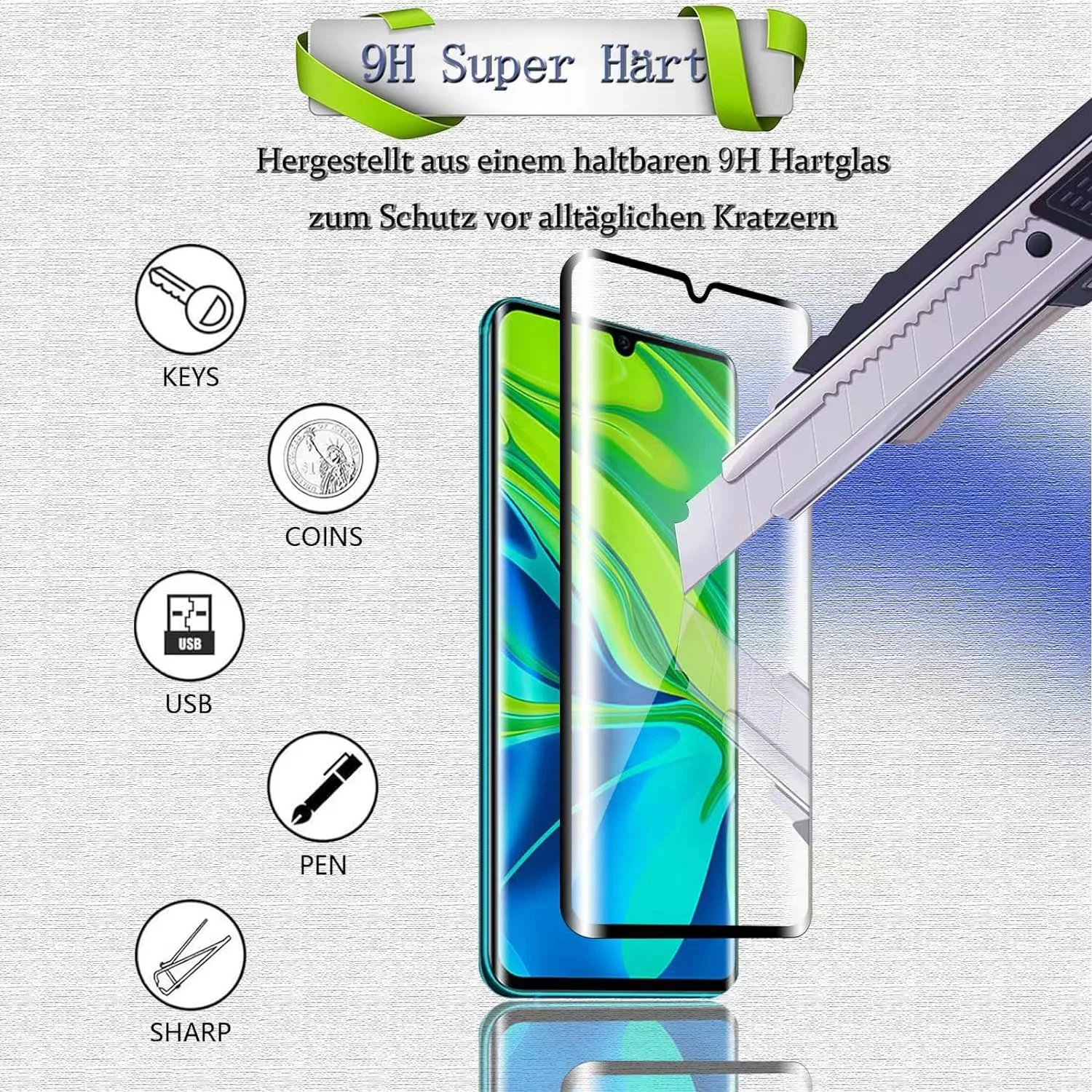 6IN1 For Xiaomi Mi 10 Glass Mi - Curved Edge Screen avaliação e preço