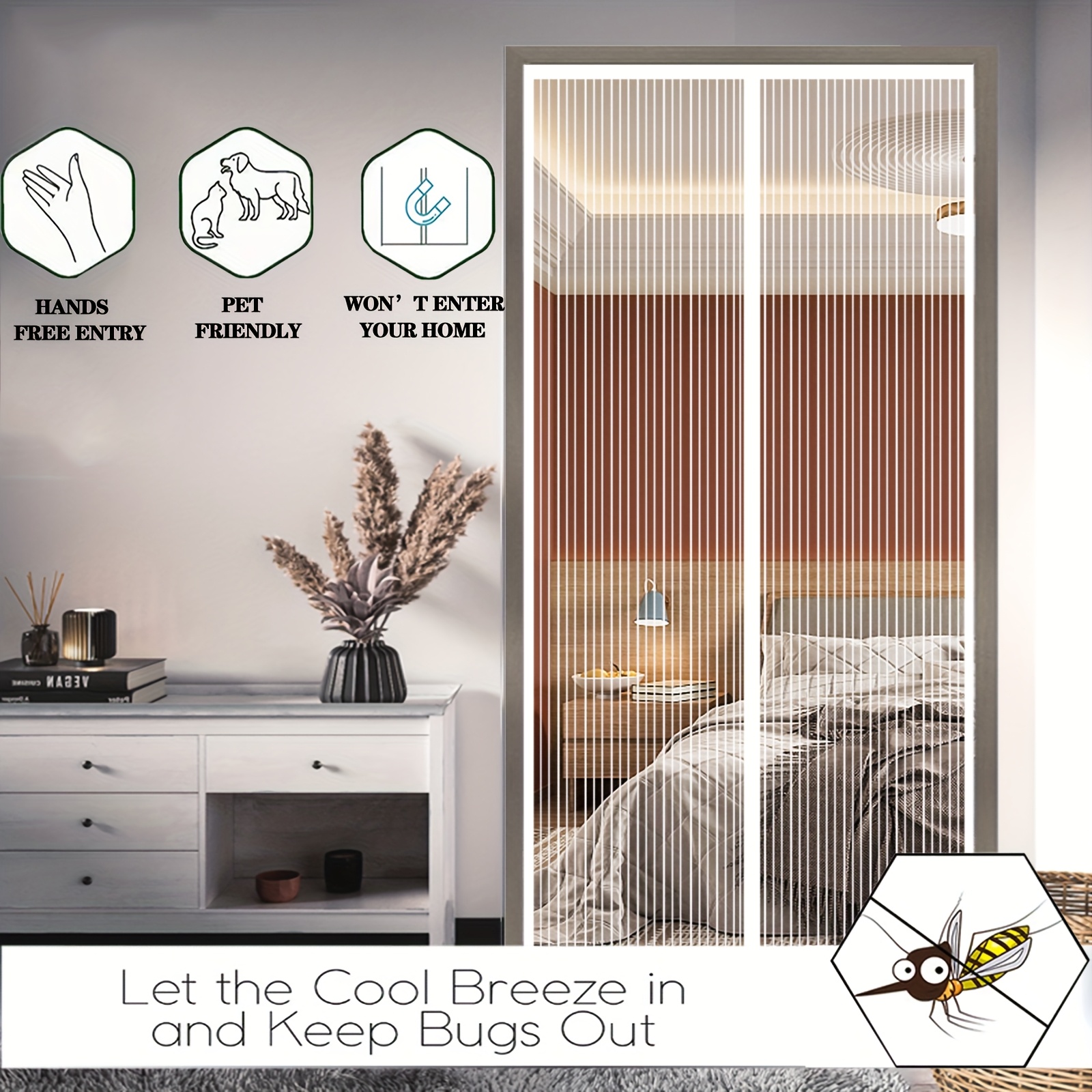 Auto-Close Magnetic Mosquito D - Privacy Screen Protector avaliação e preço