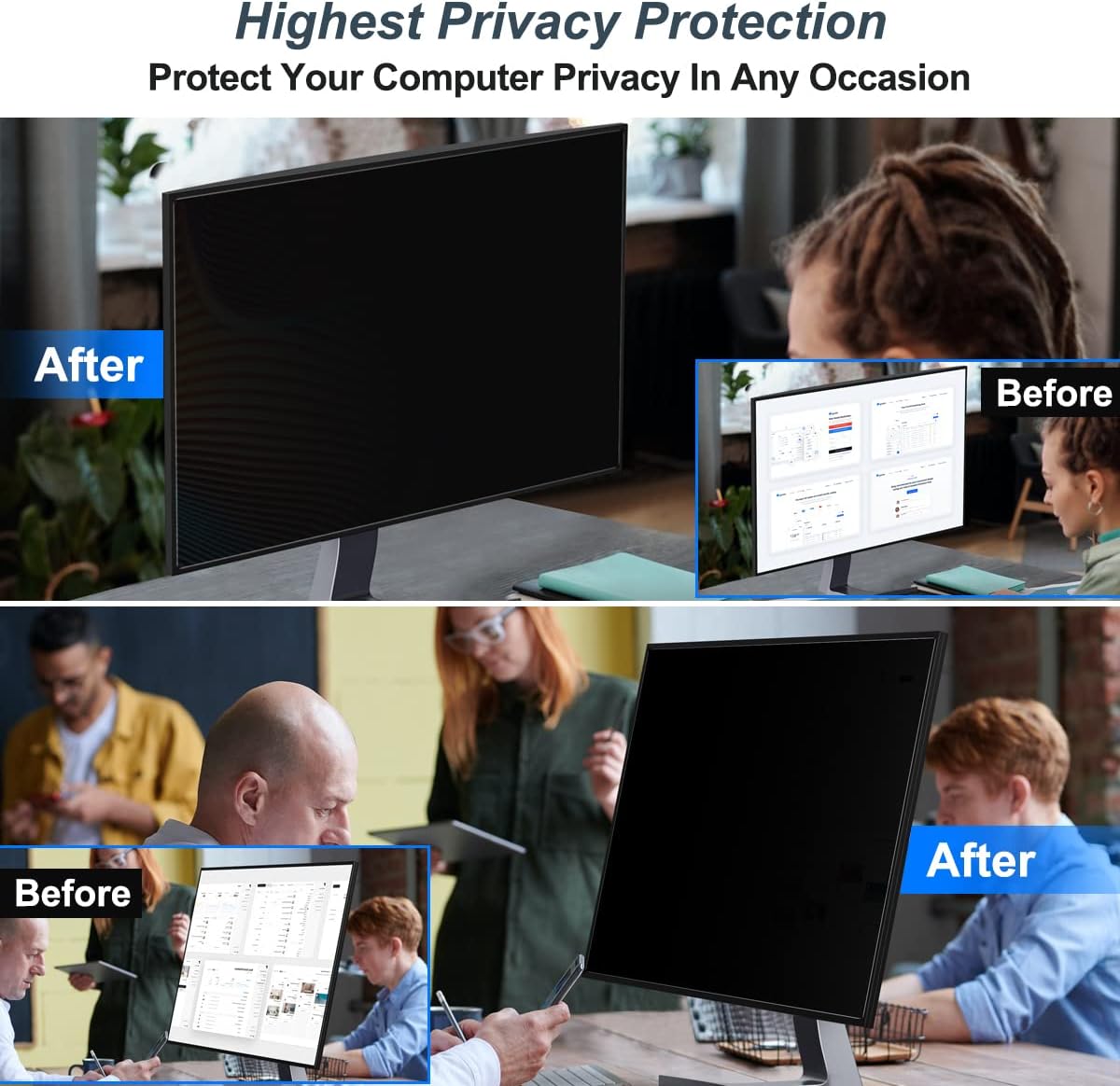 2 Pack 24 Inch Computer Privac - Privacy Filter 2Pack avaliação e preço