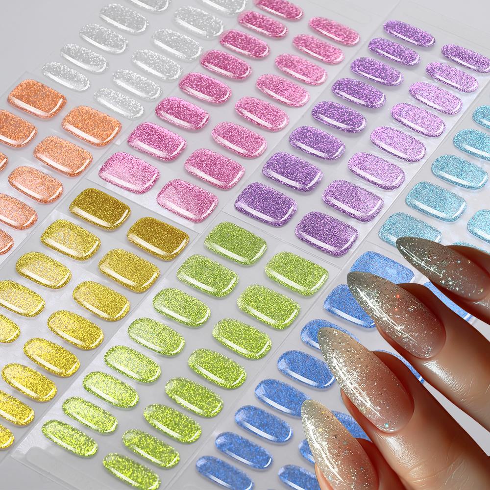 16Tips Colorful Glitter Semi C - Full Cover Adhesive avaliação e preço