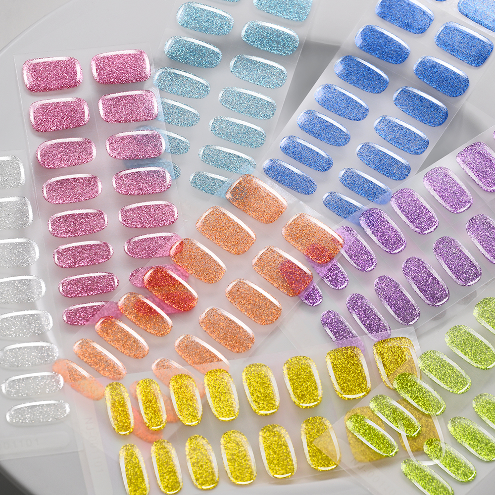 16Tips Colorful Glitter Semi C - Full Cover Adhesive avaliação e preço