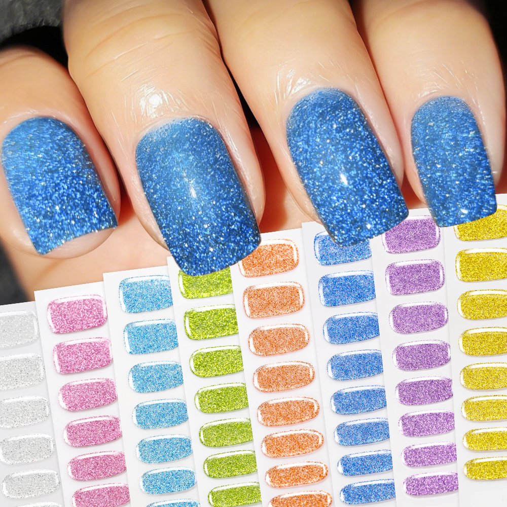 16Tips Colorful Glitter Semi C - Full Cover Adhesive avaliação e preço