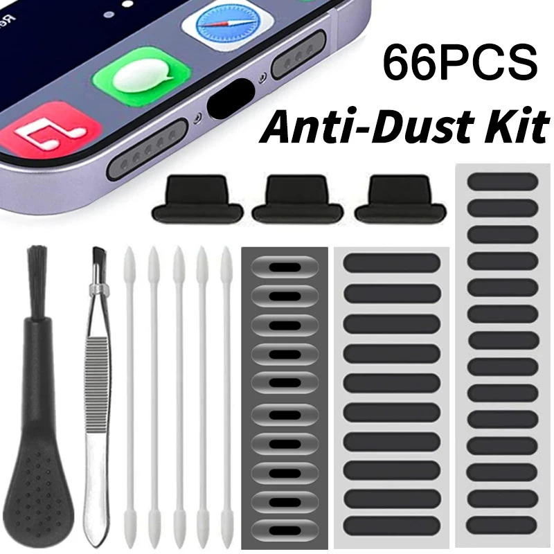 66PCS Dust Plug Phone Speaker  - Dust Removal Sticker avaliação e preço