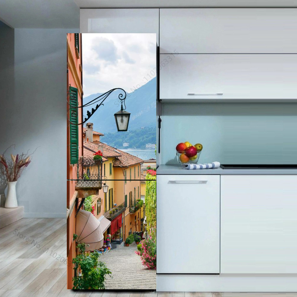 Seaside Beach Fridge Sticker D - Full Cover Adhesive avaliação e preço