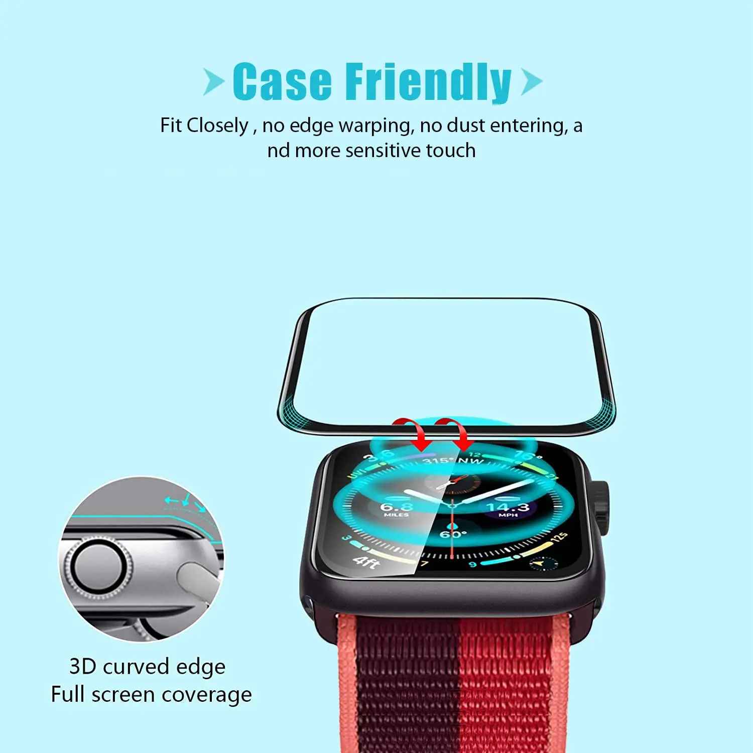 Screen Protector 3D Tempered F - Smartwatch Screen Film avaliação e preço