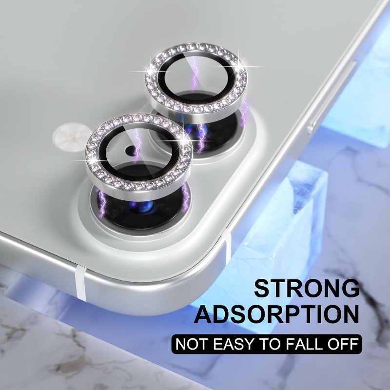 Glitter Camera Lens Protector  - Tempered Glass Screen 9H avaliação e preço