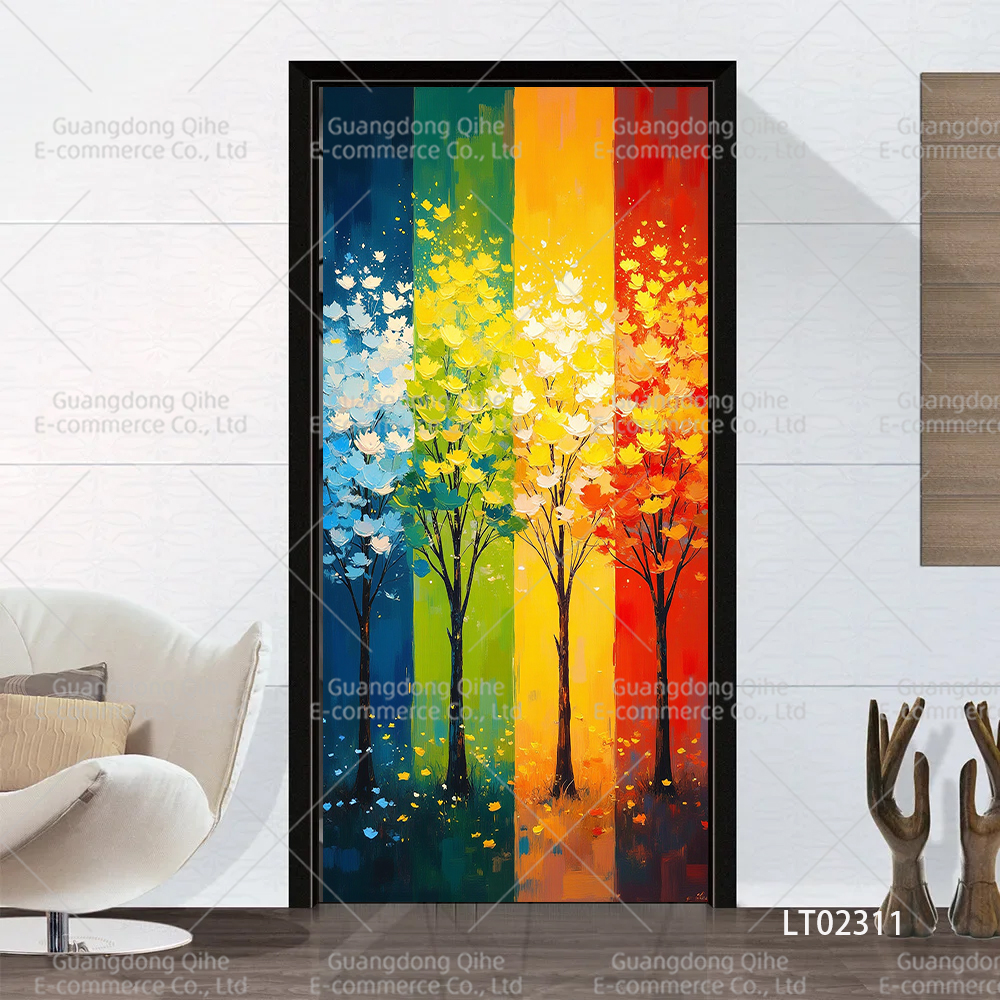 Tulip Cat Cherry Blossom Scene - Full Cover Adhesive avaliação e preço