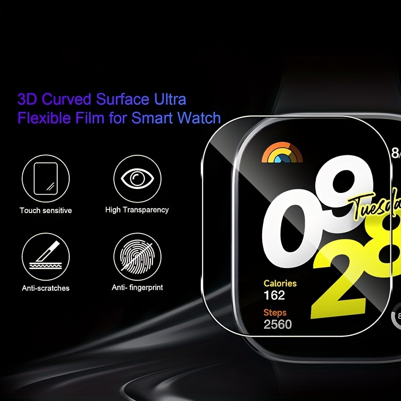 3-5Pcs Premium Tempered Glass  - Smartwatch Screen Film avaliação e preço