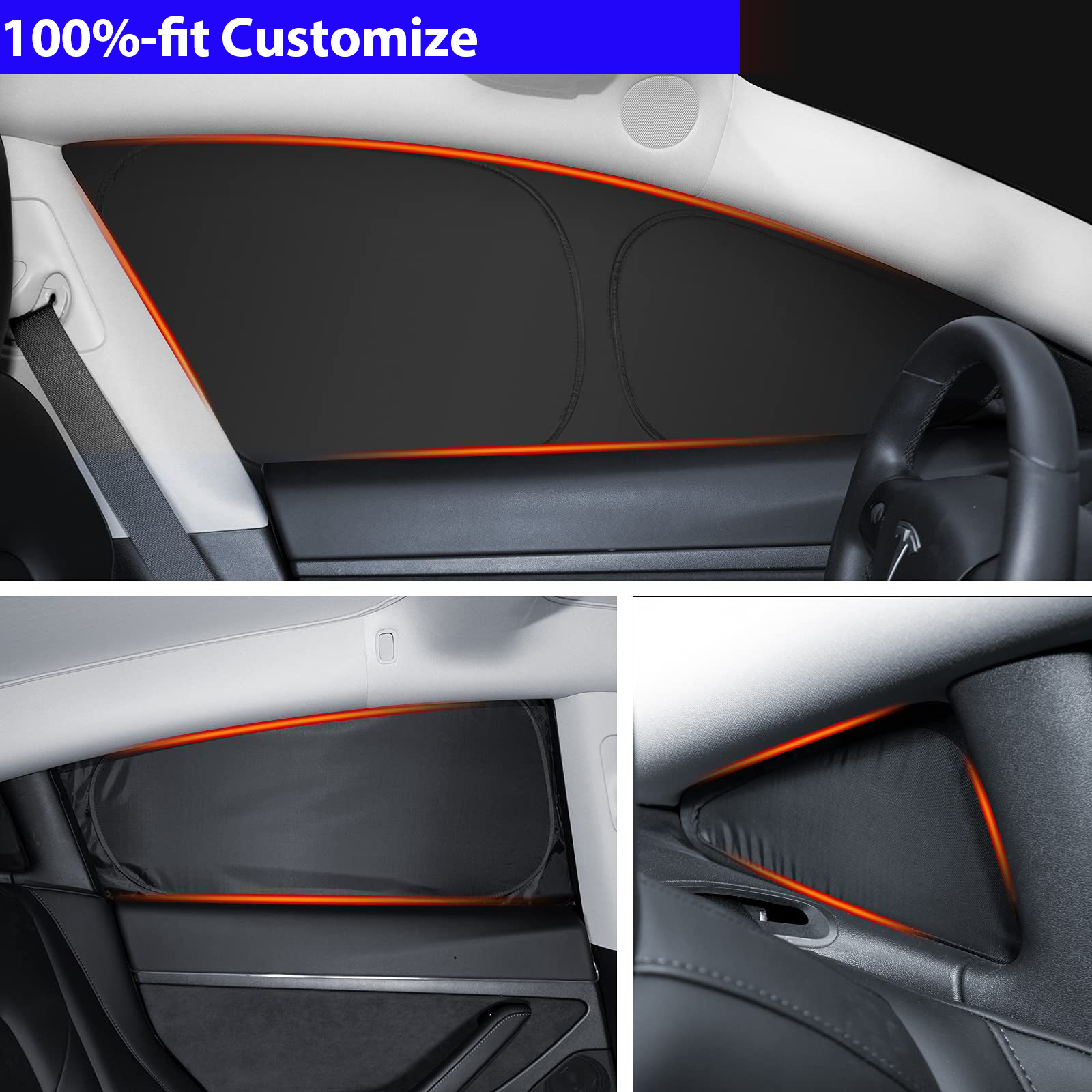 Car Sunshade for Tesla Model 3 - Privacy Screen Protector avaliação e preço