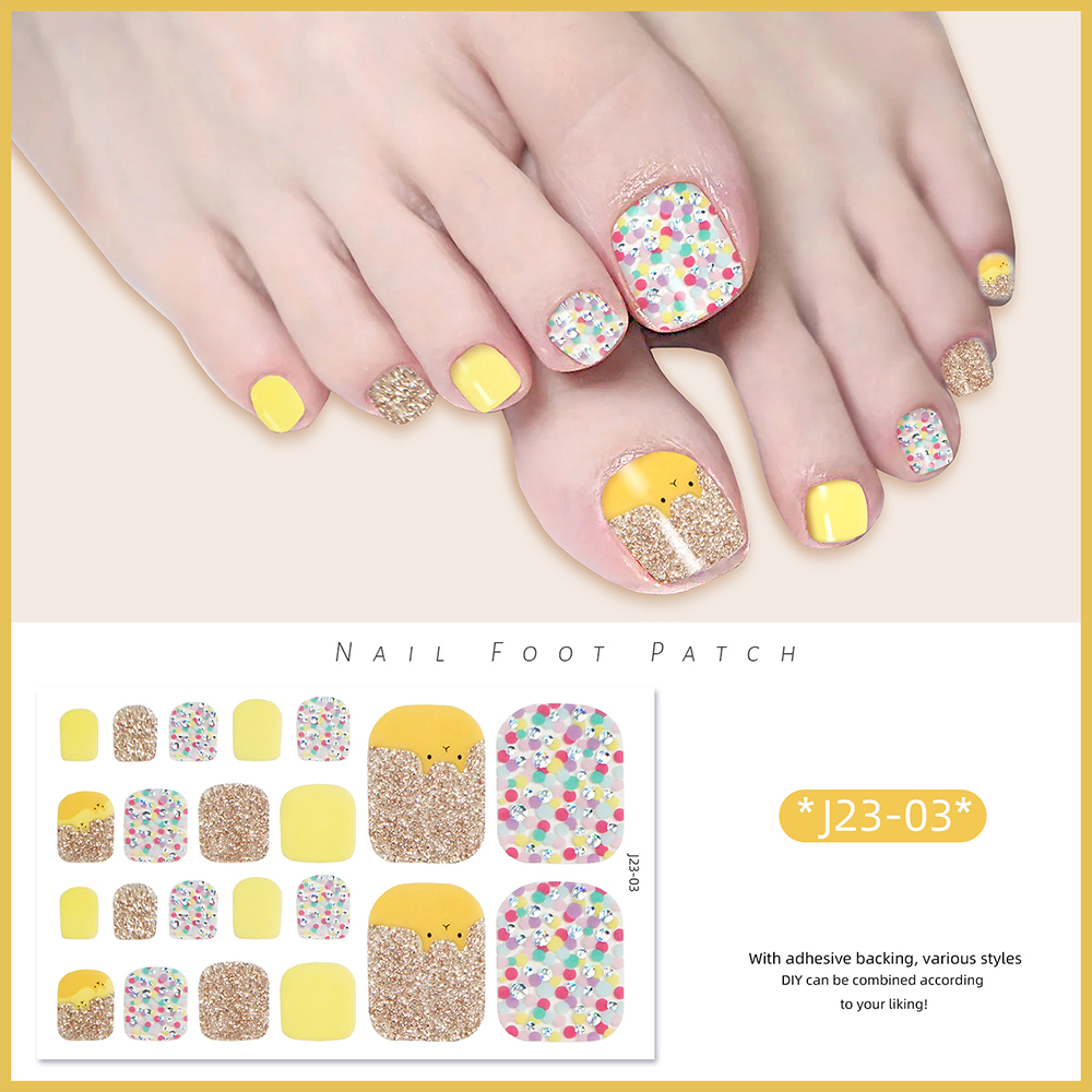 22tips/Sheet Toe Nail Stickers - Full Cover Adhesive avaliação e preço
