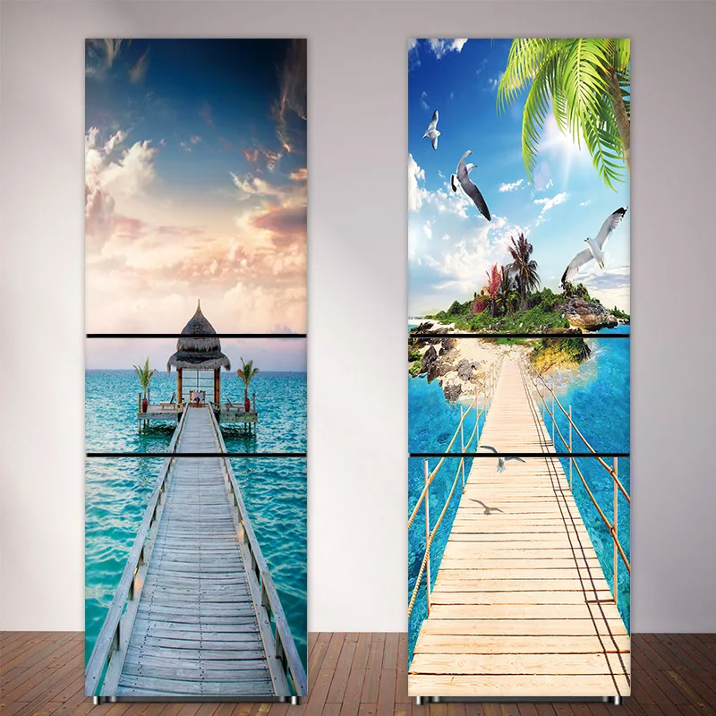 Seaside Beach Fridge Sticker F - Full Cover Adhesive avaliação e preço