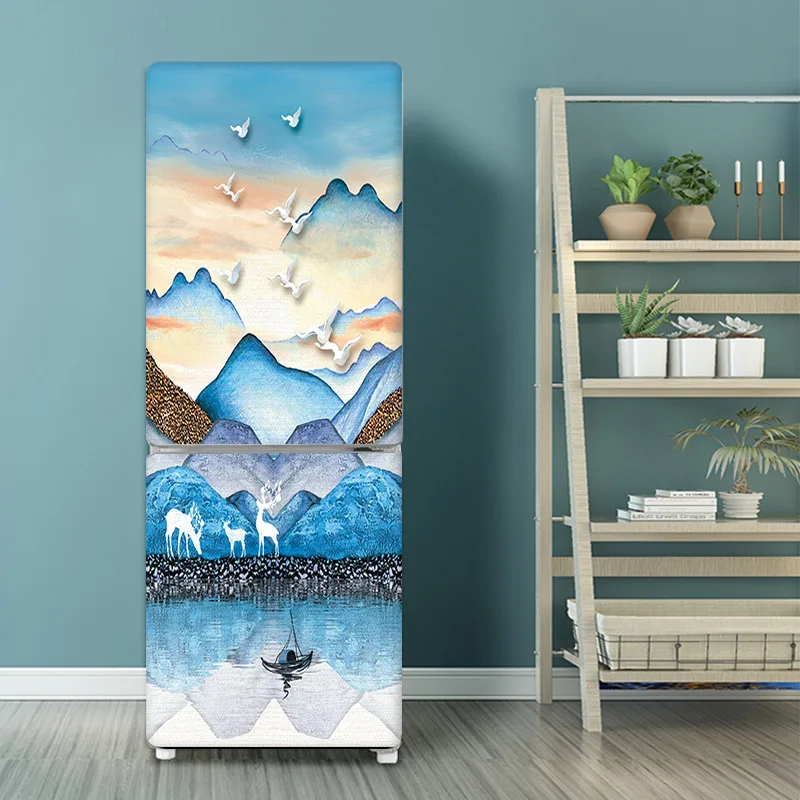 Seaside Beach Fridge Sticker F - Full Cover Adhesive avaliação e preço