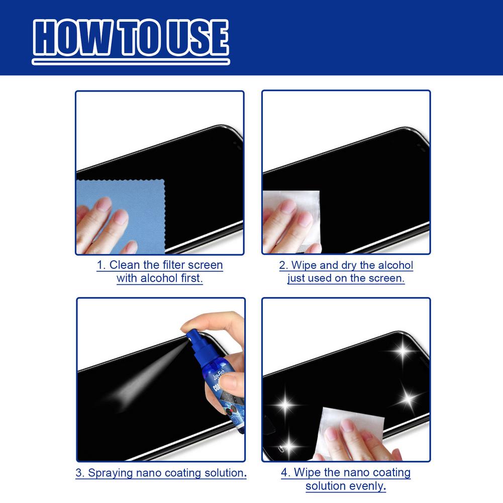 Liquid Screen Protector Spray  - Oleophobic Coating Spray avaliação e preço
