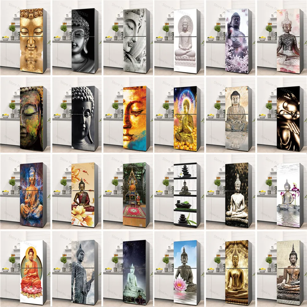 Buddha Art Vinyl Fridge Sticke - Full Cover Adhesive avaliação e preço