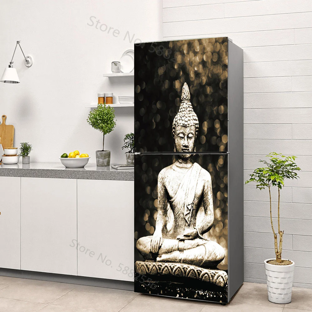 Buddha Art Vinyl Fridge Sticke - Full Cover Adhesive avaliação e preço