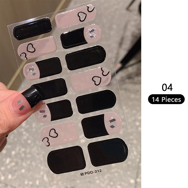 Baking-free Pink Nail Stickers - Full Cover Adhesive avaliação e preço