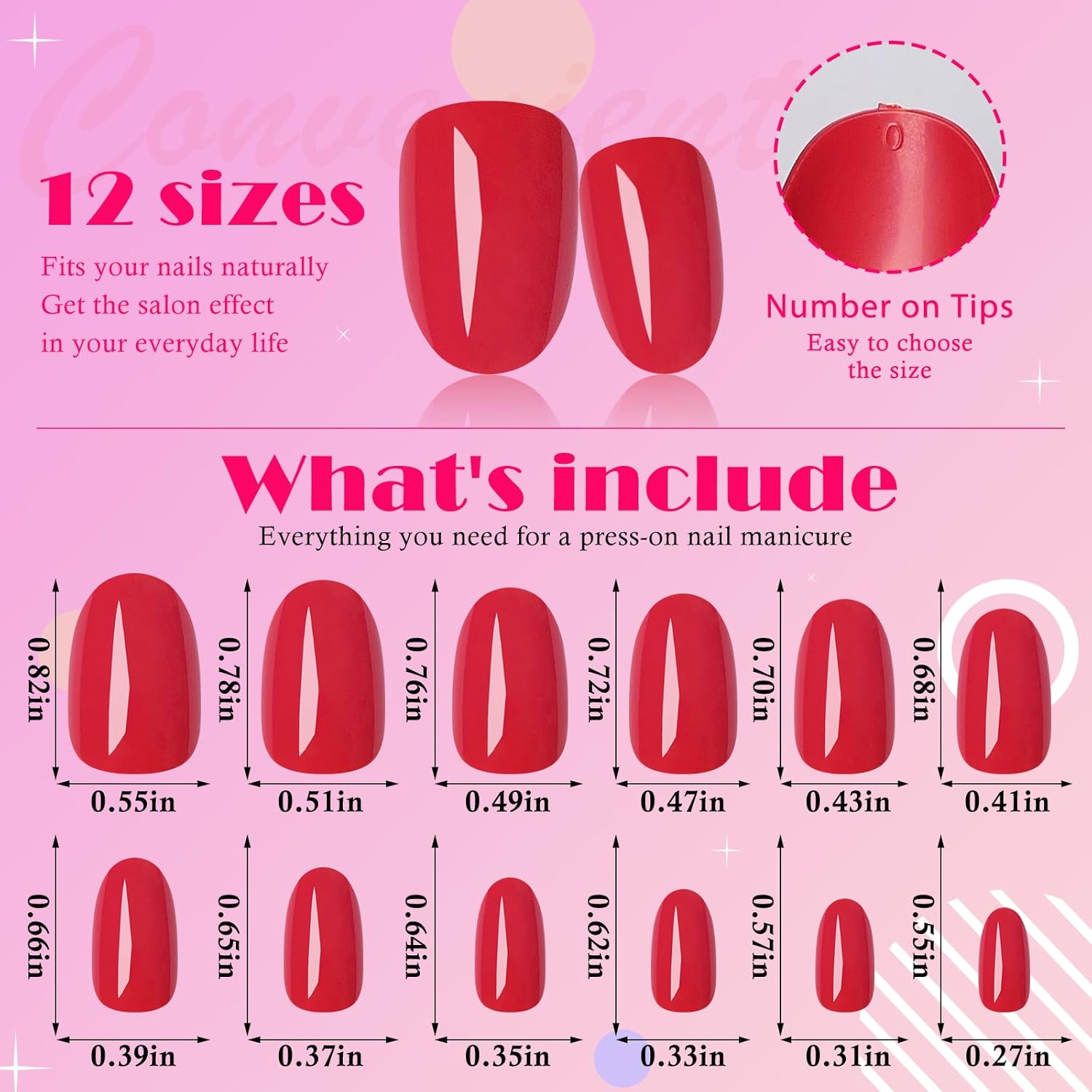 Oval Press on Nails Short Fake - Full Cover Adhesive avaliação e preço