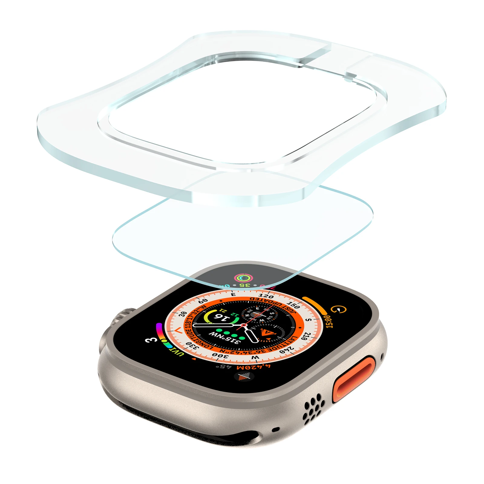 Tempered Glass for Apple Watch - Screen Alignment Tool avaliação e preço