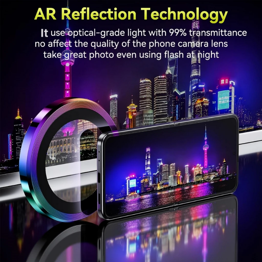 Metal Camera Lens Protector Fo - Tempered Glass Screen 9H avaliação e preço