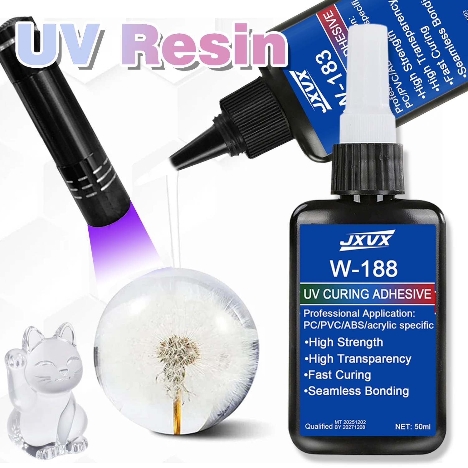 50ml UV Resin Kits With Lamp U - Liquid Uv Glue Kit avaliação e preço